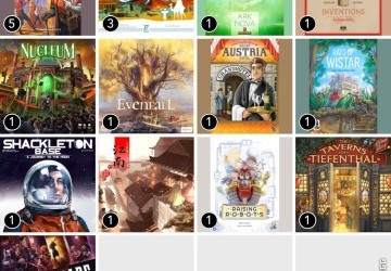 Les jeux joués en Juillet 2024 (Shackleton Base, Sankoré, Terrorscape, Stonespine Architects, Inven