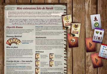 Mini-extensions solo pour Les Ruines Perdues de Narak, en français — Board & Gamer