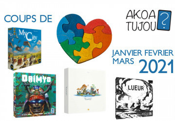 Nos coups de cœur de Janvier à Mars 2021 - Les sélections jeu de société - Akoa Tujou