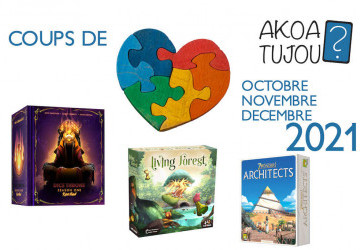 Nos coups de cœur de Octobre à Décembre 2021 - Les sélections jeu de société - Akoa Tujou