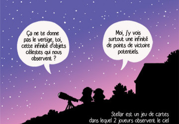 Stellar, un petit jeu de cartes à jouer à 2, la tête dans les étoiles