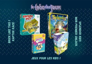 Test : Jeux enfants : Brick Like This !, Mon Premier Unlock, Splendor Kids, Raptor Race